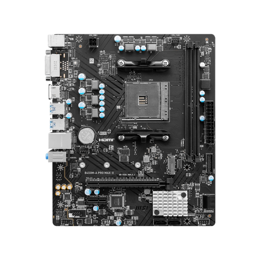 MSI Motherboard B450M-A PRO MAX II DDR4 For AMD view 2